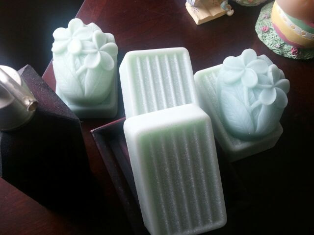 Handmade Gift Soaps Issey Miyake Plumeria Flower ultra-rich Shea and Cocoa butter goats milk, 4 oz each